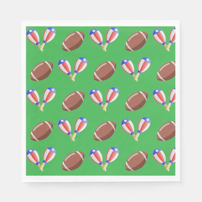 Guardanapo De Papel Futebol com tema latino (Frente)