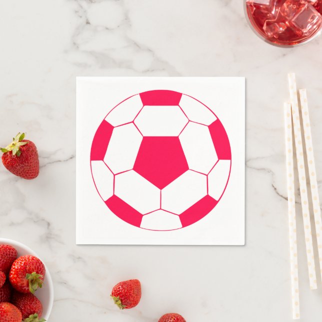 Guardanapo De Papel Futebol de bola rosa (Insitu)