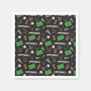 Guardanapo De Papel Futebol divertido em preto