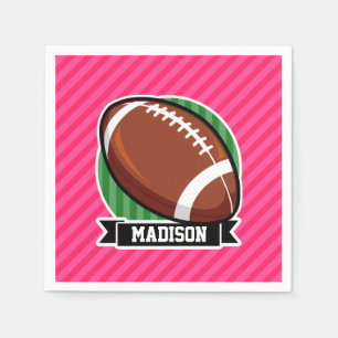 Guardanapo De Papel Futebol em listras cor-de-rosa verdes e de néon