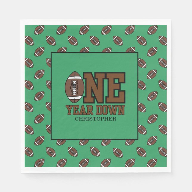 Guardanapo De Papel Futebol Masculino Esportes Aniversário Verde (Frente)