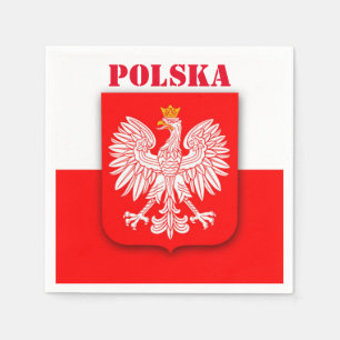 Guardanapo De Papel Futebol Patriótico Polônia Flag Polska
