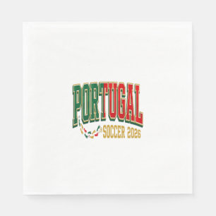 Guardanapo De Papel Futebol Portugal 2026 Futebol Negrito País Tipogra