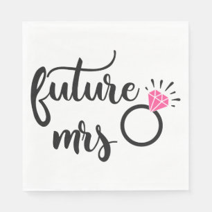 Guardanapo De Papel Futura Sra. Bride Para Ser Chá de panela Noivado