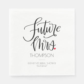 Guardanapo De Papel Futuro Chá de panela Coração da Sra. Modern Callio