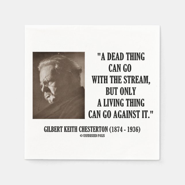 Guardanapo De Papel G.K. Chesterton Thing Stream Living Thing (Frente)