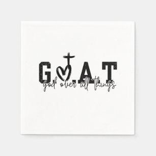 Guardanapo De Papel G.O.A.T Deus Sobre Todas As Coisas Jesus Cristão