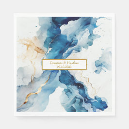 Guardanapo De Papel Gala dos Sonhos do AZURE Marble | Diminuir A Data