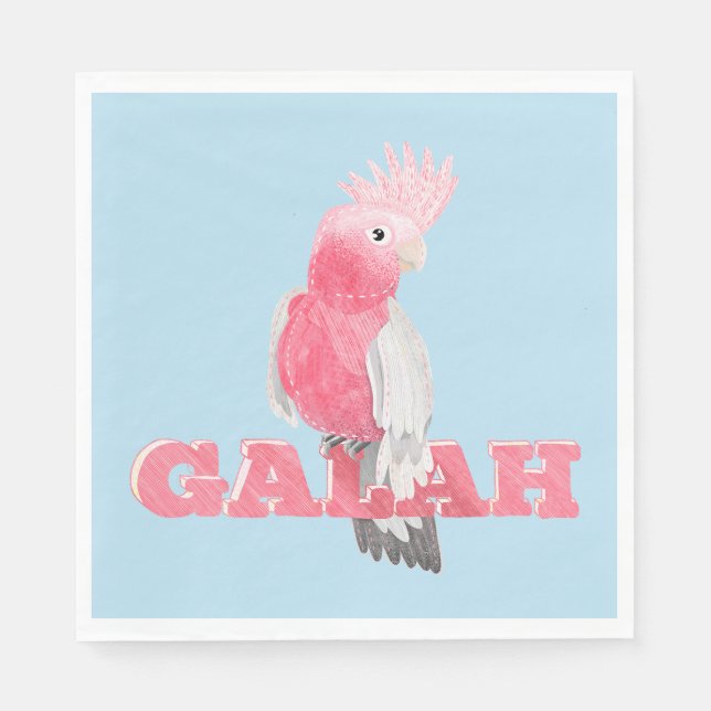 Guardanapo De Papel Galah Australain Bird (Frente)