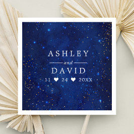 Guardanapo De Papel Galáxia de Aquarela Estrelas Cósmicas Casamento Es