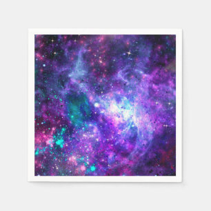 Guardanapo De Papel Galáxia Espaço Roxo Espaçoso Cósmico Rosa Céu Teal
