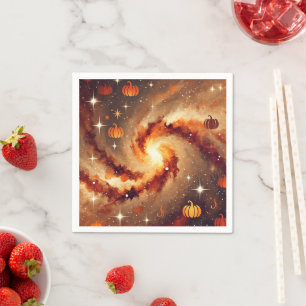 Guardanapo De Papel Galáxia Inuminal Pumpkin Spice Decoupage Napkins