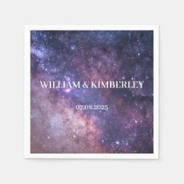 Guardanapo De Papel Galaxy Celestial Conselheira Céu Elegante Casament