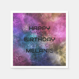 Guardanapo De Papel Galaxy Happy Birthday