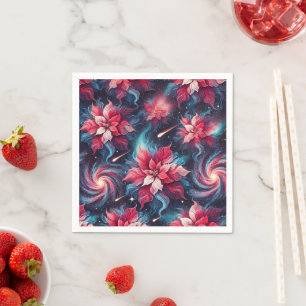 Guardanapo De Papel Galaxy Poinsettia Festiva Padrão Floral Descamação