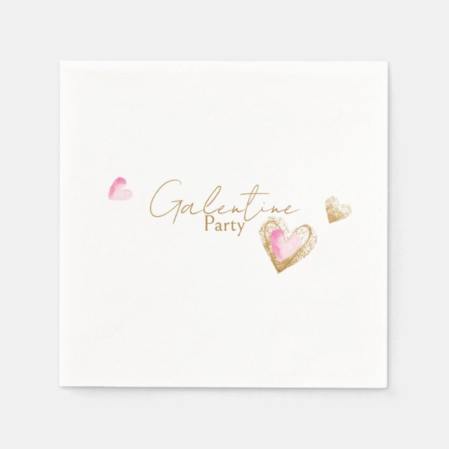 Guardanapo De Papel Galentine Party Heart (Frente)