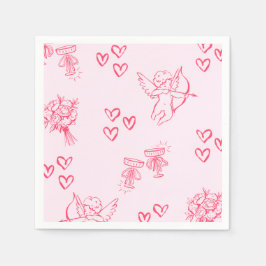 Guardanapo De Papel Galentine’s Day Valentine Girly Invitation