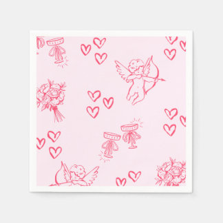 Guardanapo De Papel Galentine’s Day Valentine Girly Invitation