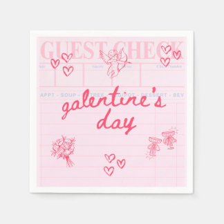 Guardanapo De Papel Galentine’s Day Valentine Girly Invitation