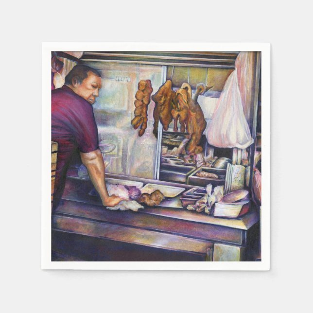 Guardanapo De Papel Galinha Beijada Pelo Sol, Singapura (Frente)