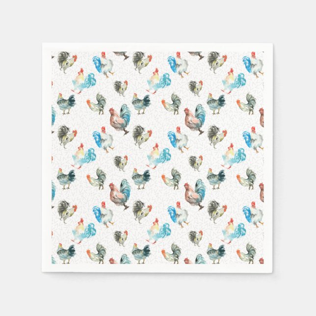 Guardanapo De Papel Galinha Lover Country Hens (Frente)