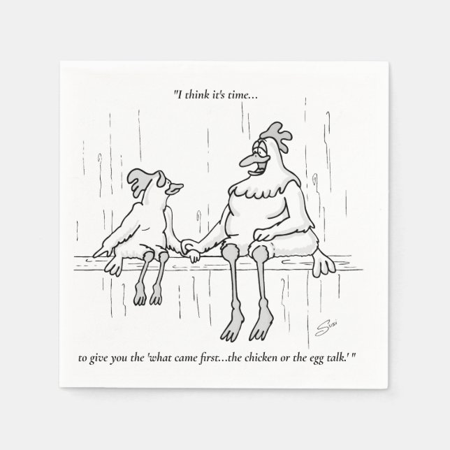 Guardanapo De Papel Galinha ou Ovo (Frente)