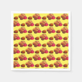 Guardanapo De Papel Galinhas Nuggets com Ketchup Comida Foodie