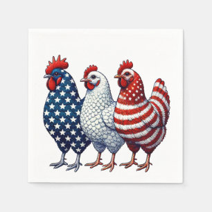Guardanapo De Papel Galinhas Patriotas