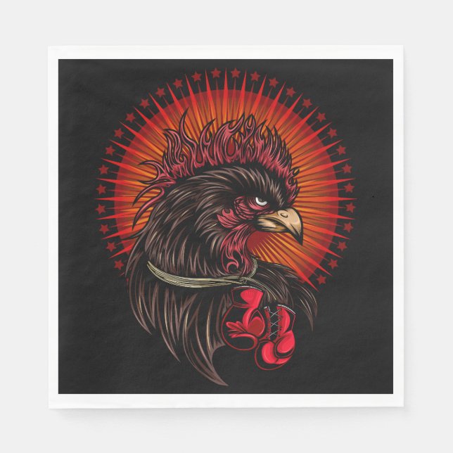 Guardanapo De Papel Galo de Boxing (Frente)