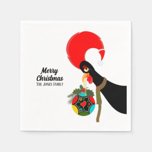 Guardanapo De Papel Galo Português Holly no Natal