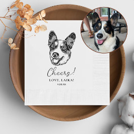 Guardanapo De Papel Galsh Corgi Dog Personalizado Cheers Napkins