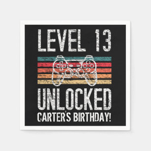 Guardanapo De Papel Gamer 13 Birthday Personalizado