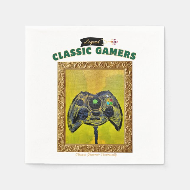 Guardanapo De Papel Gamers Clássicos Caixa de Doença de Aniversário (Frente)
