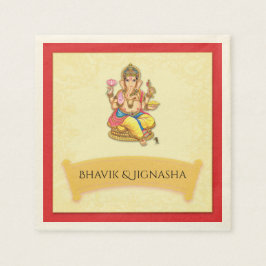 Guardanapo De Papel Ganesha Indian Wedkin Napkin