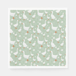 Guardanapo De Papel Ganso e arco verde