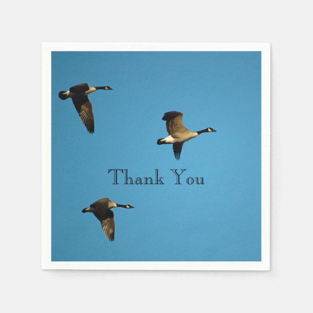 Guardanapo De Papel Gansos canadenses em voo (Frente)