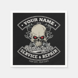 Guardanapo De Papel Garagem Mecânica de Motocicletas de Biker de NOME 