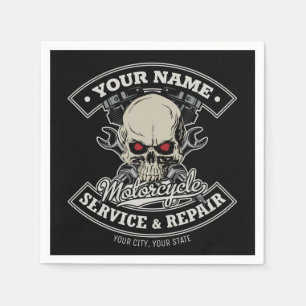 Guardanapo De Papel Garagem Mecânica de Motocicletas de Biker de NOME