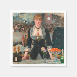 Guardanapo De Papel Garçom Mal-Humorado de Paris Manet Um Bar no Folie
