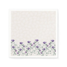 Garden Flowers on Napkins