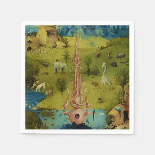 Guardanapo De Papel Garden of Eden - Hieronymus Bosch (Frente)