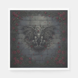 Guardanapo De Papel Gárgula e Rosas