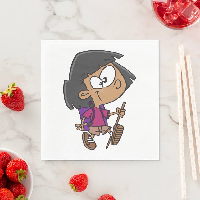 Guardanapo De Papel Garota Andando (Criador carregado)