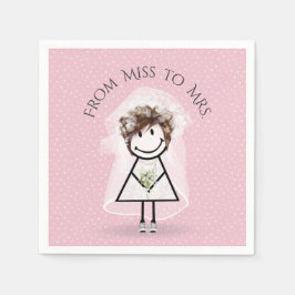 Guardanapo De Papel Garota Bela com tênis nos pontos