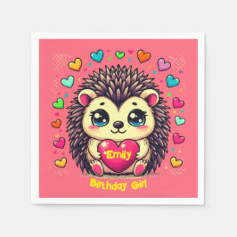 Guardanapo De Papel Garota de Aniversário Personalizável do Portão