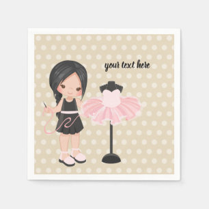 Guardanapo De Papel Garota de costura