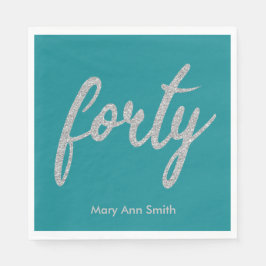 Guardanapo De Papel Garota de Festa de aniversário 40 "Quarenta"
