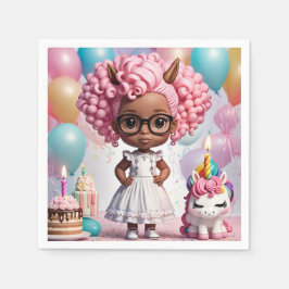 Guardanapo De Papel Garota do Unicórnio