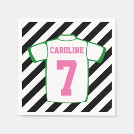 Guardanapo De Papel Garota Festa de aniversário de futebol Napkins