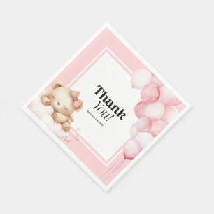 Guardanapo De Papel Garota Rosa Chá de fraldas de Papel